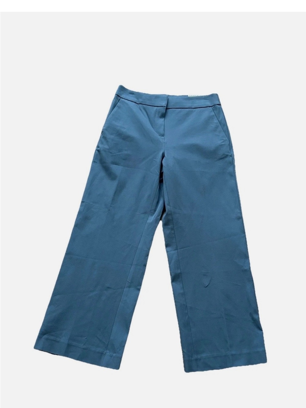 LOFT Outlet Women's Size 12 High Rise Slim Wide Leg Crop Pants Blue NWT